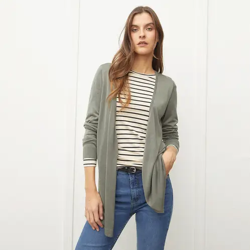 BASEMENT - Sweater Manga Larga Mujer Viscosa Diseño Liso