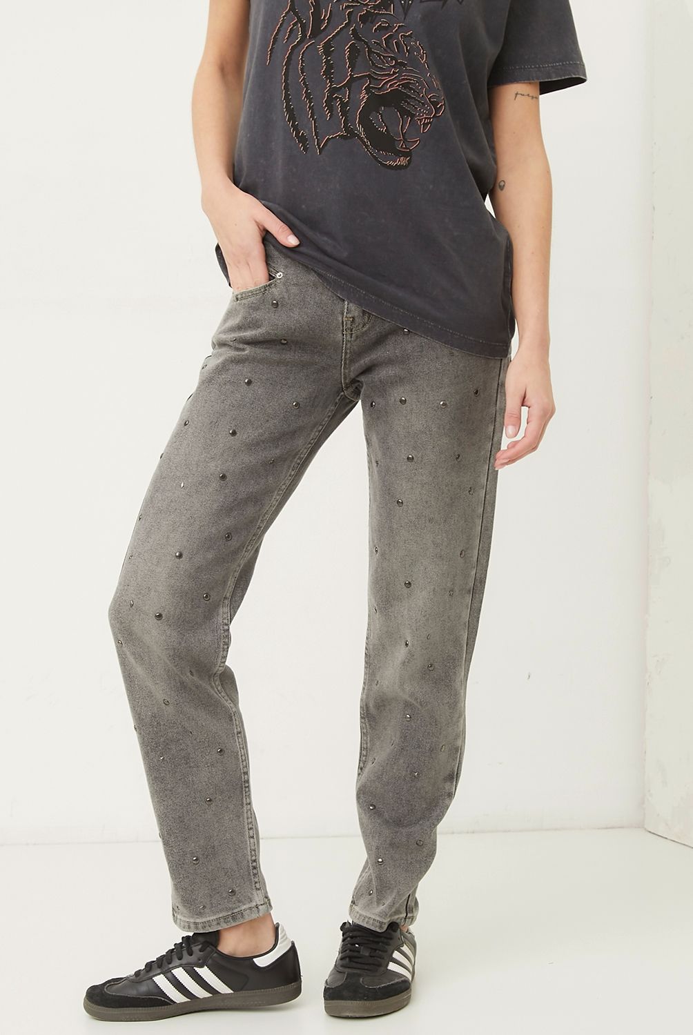 AMERICANINO - Jeans Straight Tiro Alto Mujer Americanino
