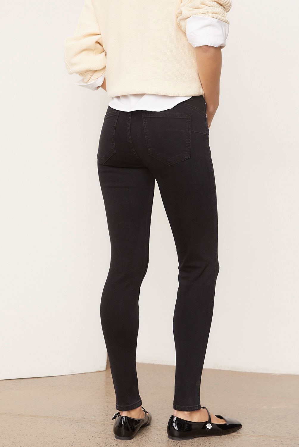 BASEMENT - Jeans Skinny Tiro Alto Basement Mujer Algodón