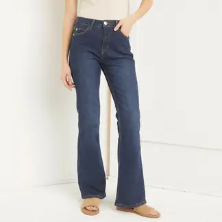 BASEMENT - Jeans Flare Tiro Alto Mujer