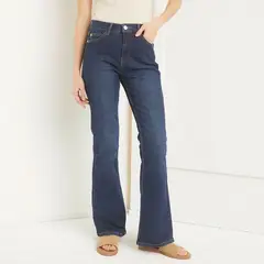 BASEMENT - Jeans Flare Tiro Alto Mujer