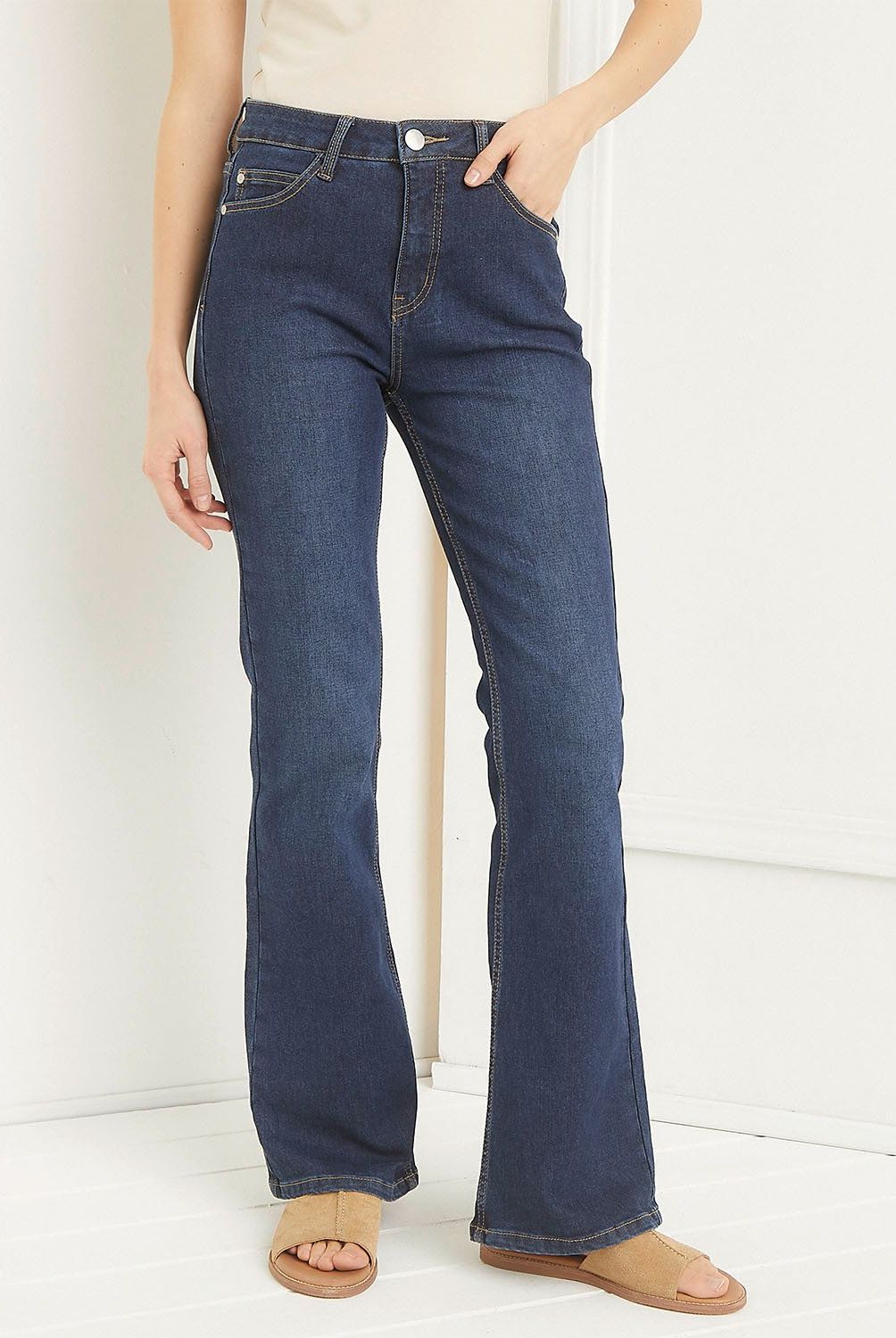 BASEMENT - Jeans Flare Tiro Alto Mujer Basement