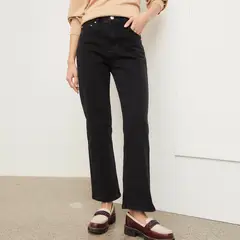 BASEMENT - Jeans Straight Tiro Alto Mujer