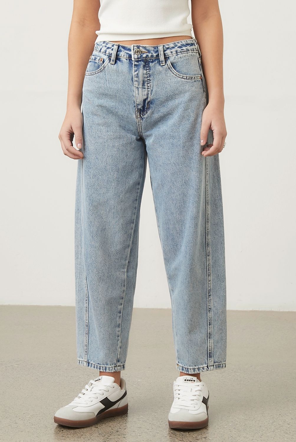 SYBILLA - Jeans Balloon Tiro Alto Mujer Sybilla