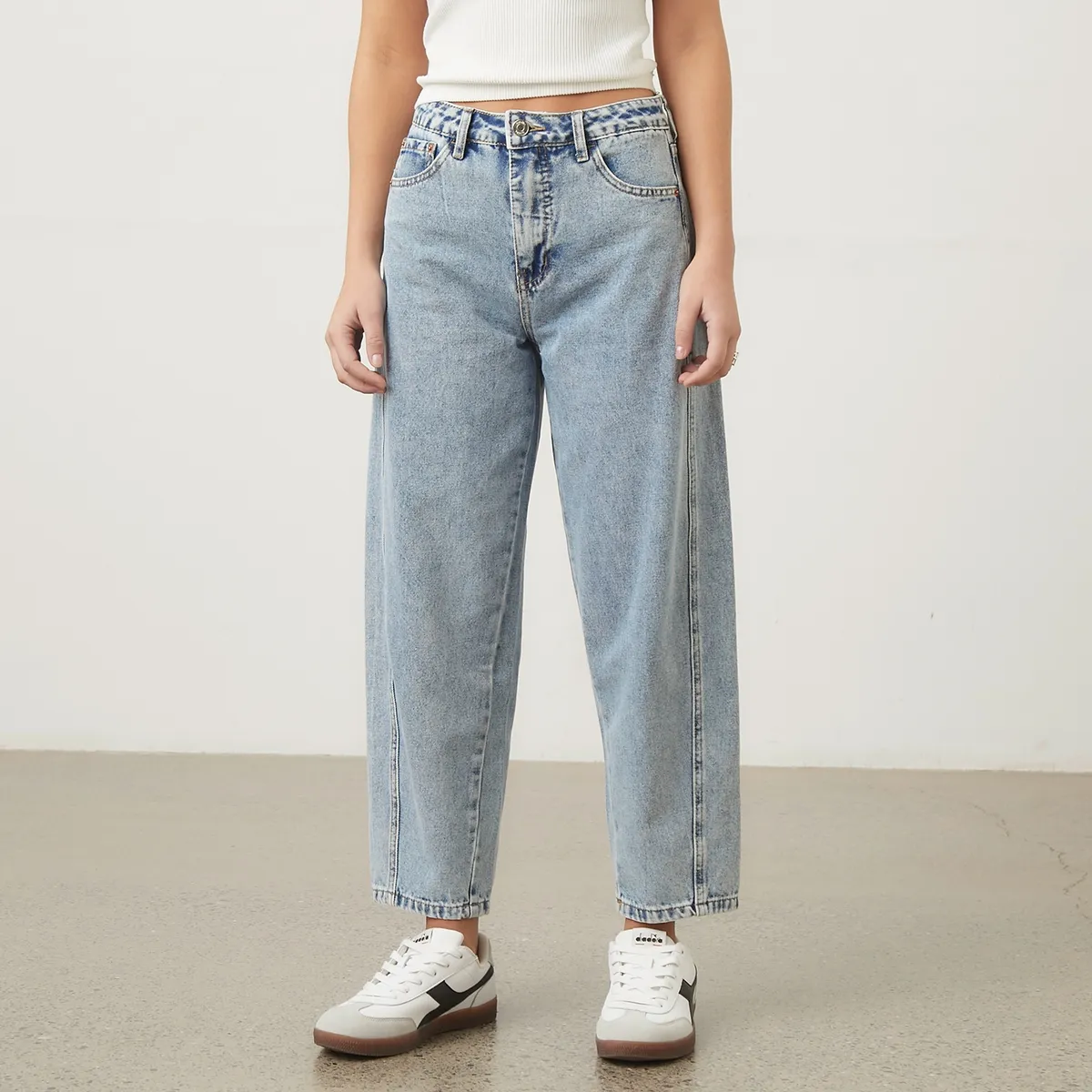 SYBILLA - Jeans Balloon Tiro Alto Mujer Sybilla