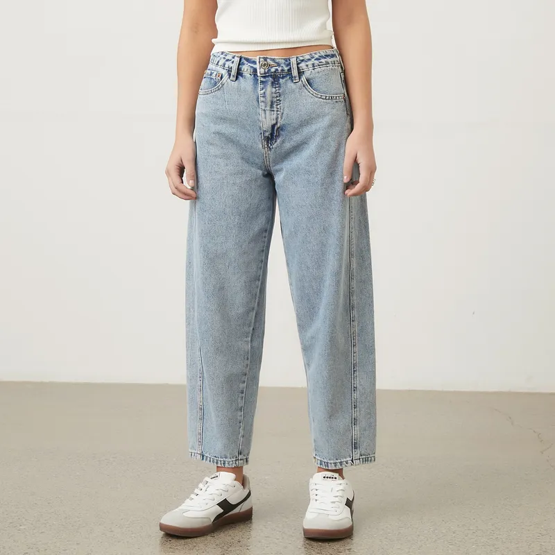 SYBILLA - Jeans Balloon Tiro Alto Mujer Sybilla