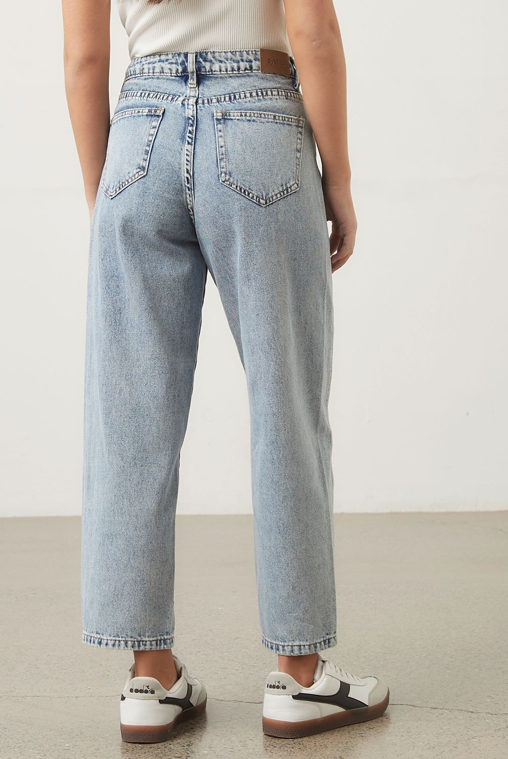 SYBILLA - Jeans Balloon Tiro Alto Mujer Sybilla