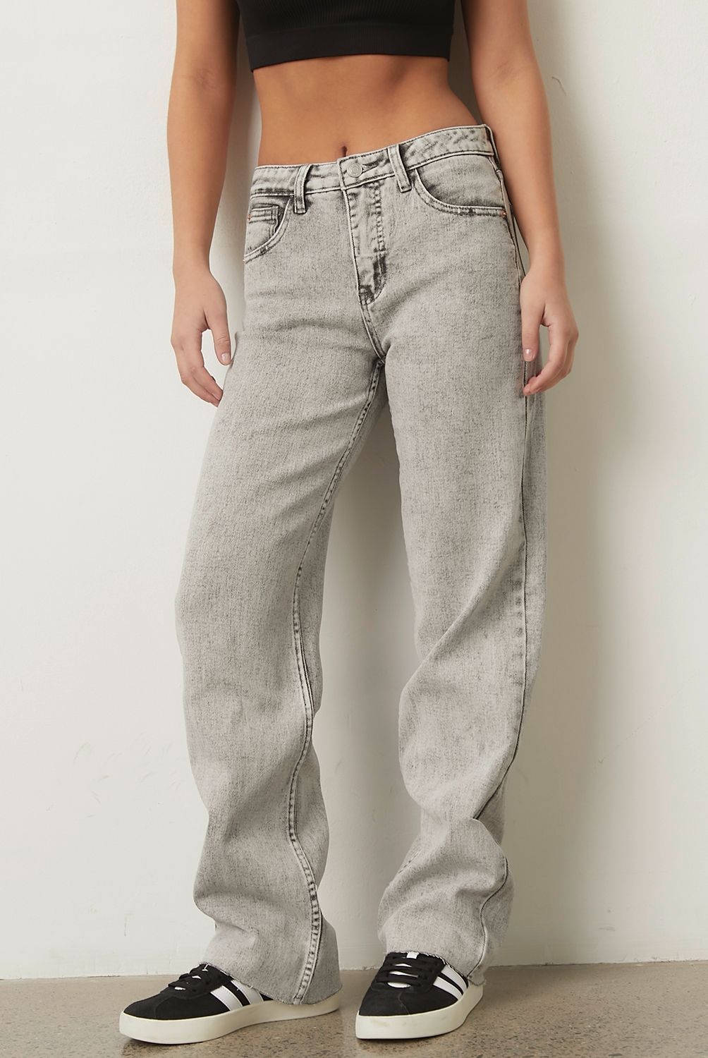 SYBILLA - Jeans Straight Tiro Alto Mujer Sybilla