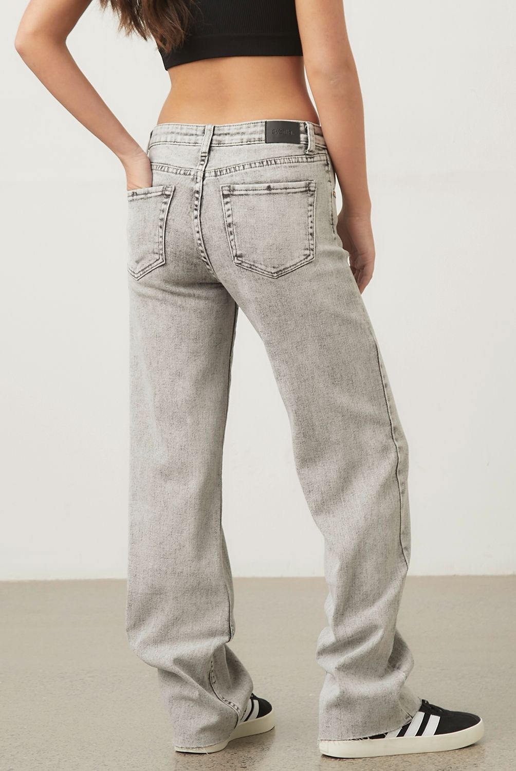 SYBILLA - Jeans Straight Tiro Alto Mujer Sybilla