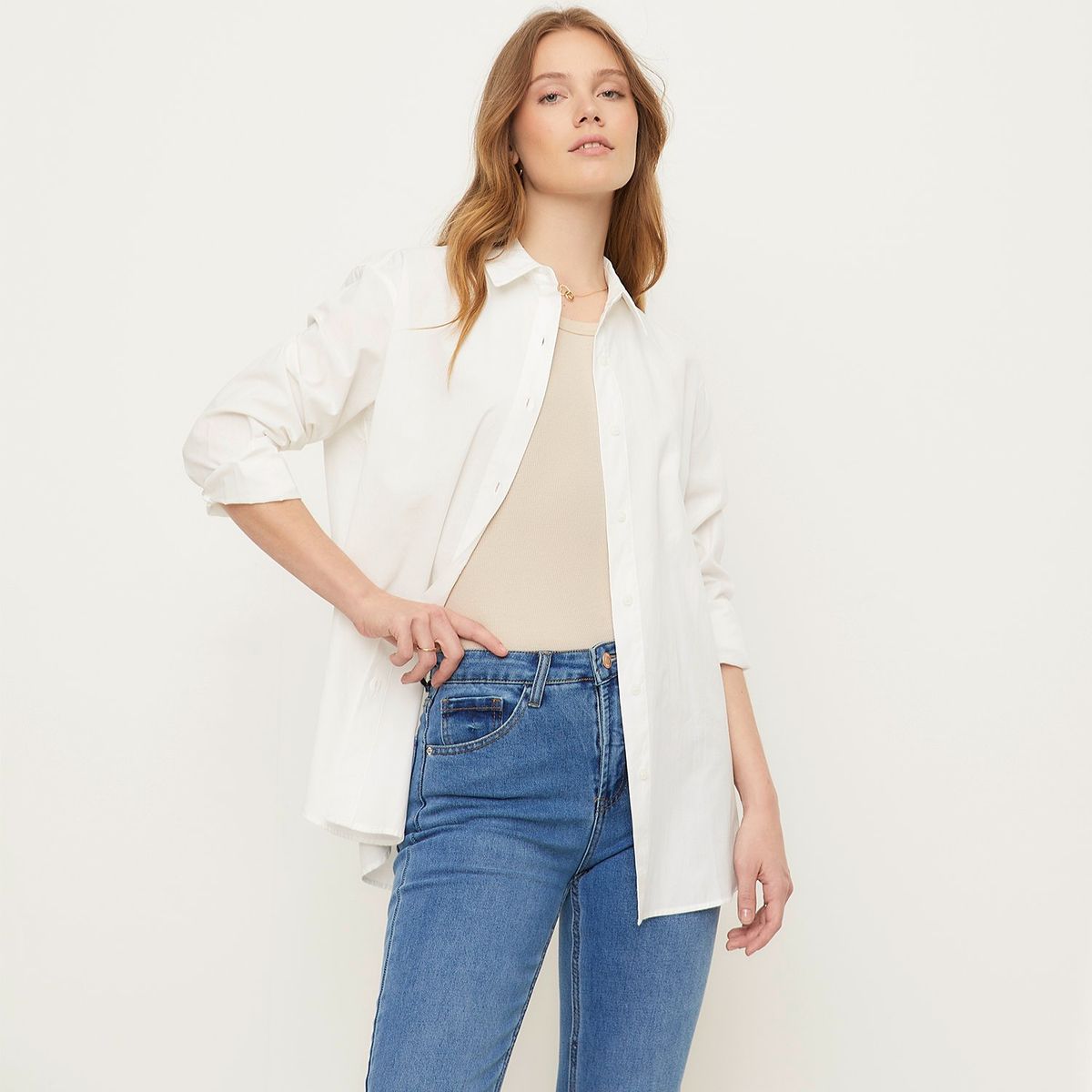 SYBILLA - Blusa Manga Larga Algodón Mujer Sybilla