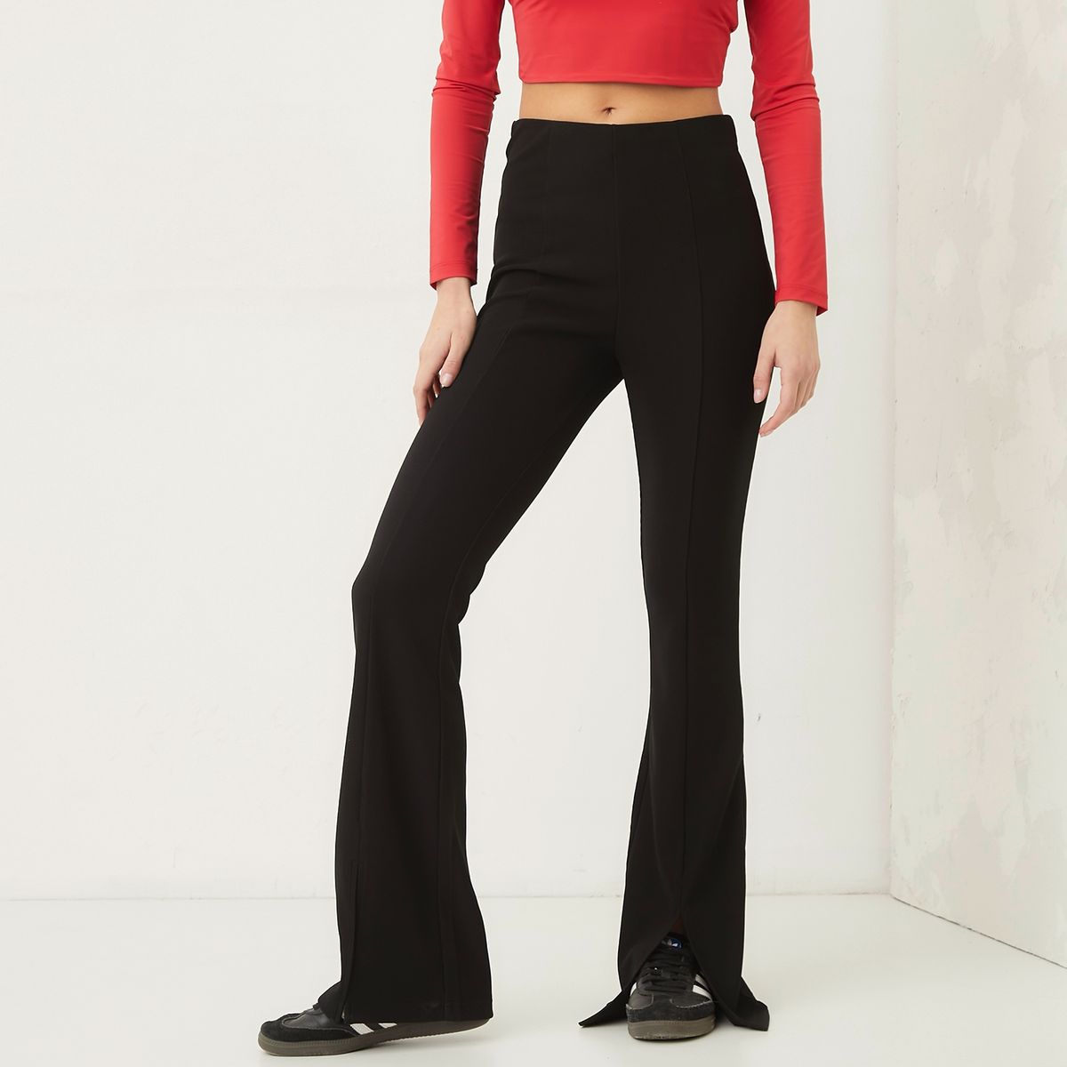 AMERICANINO - Calzas Flare Tiro Alto Mujer Americanino