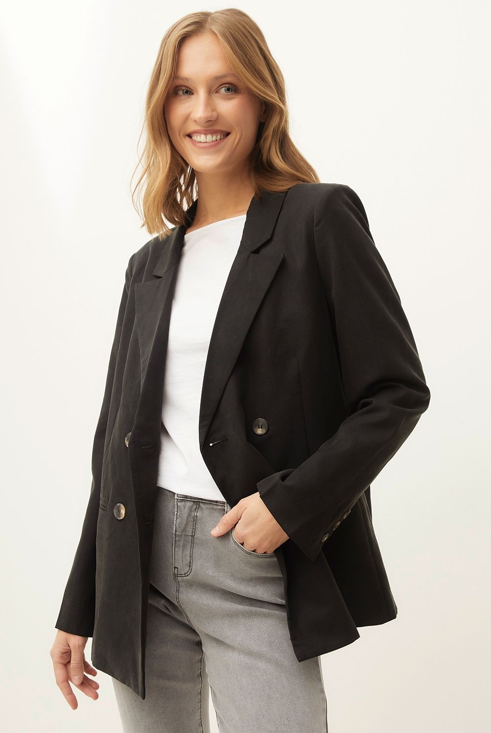 UNIVERSITY CLUB - Blazer Mujer University Club Regular Fit Lyocell