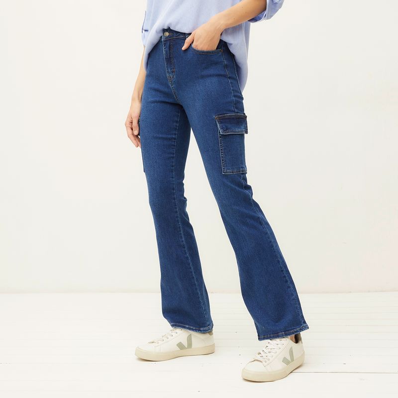 UNIVERSITY CLUB - Jeans University Club Flare Tiro Alto Mujer