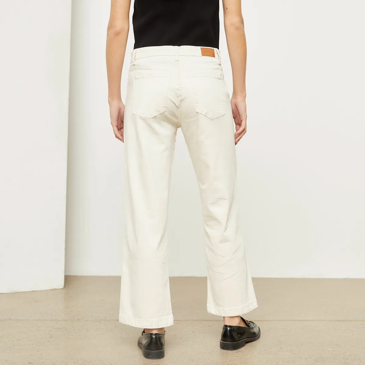 BASEMENT - Jeans Straight Tiro Medio Mujer Basement