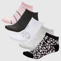 DISNEY - Pack De 5 Calcetines Cortos Mujer
