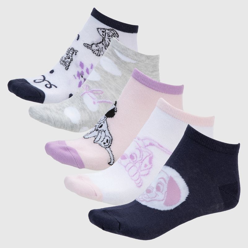 DISNEY - Pack De 5 Calcetines Cortos Mujer Disney