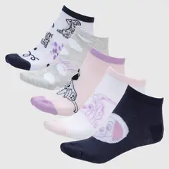 DISNEY - Pack De 5 Calcetines Cortos Mujer