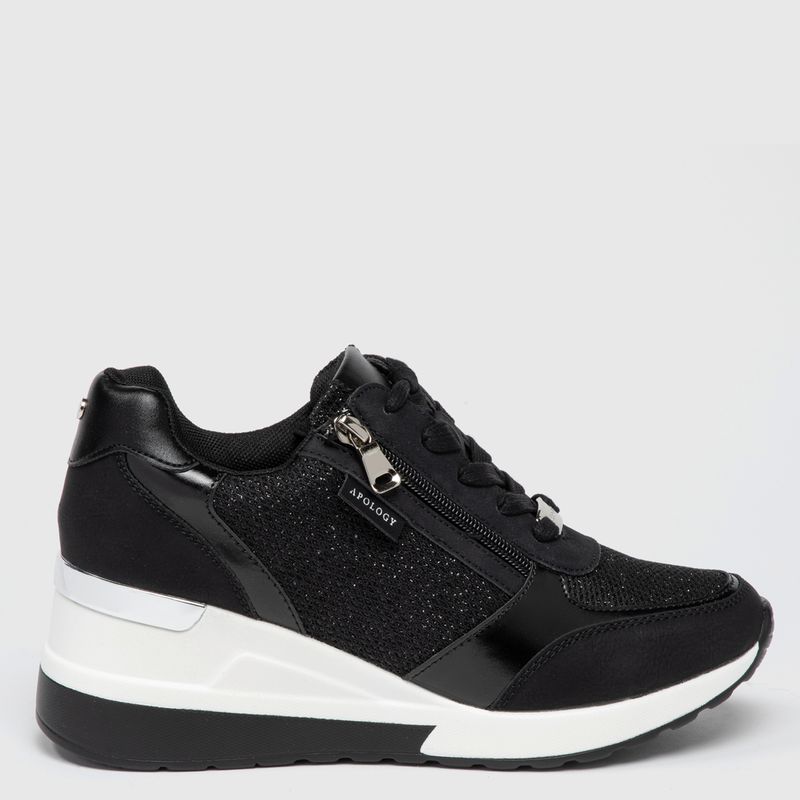APOLOGY - Zapatillas Urbanas Apology Mujer Cuero Plataforma Media