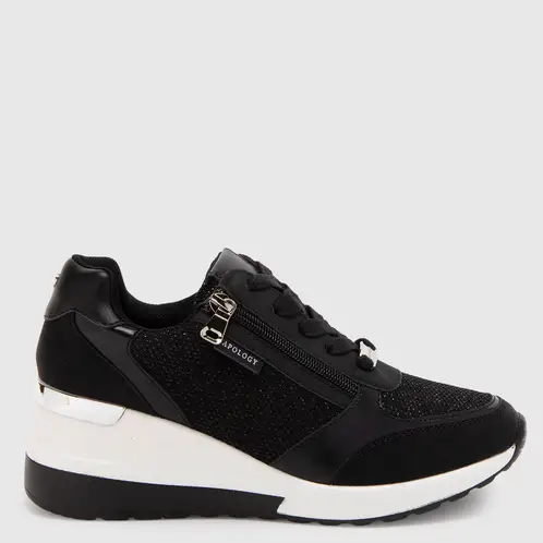 APOLOGY - Zapatillas Urbanas Mujer Cuero Plataforma Media