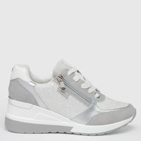 Zapatillas Urbanas IZIPY6 Mujer Blancas Plataforma Media