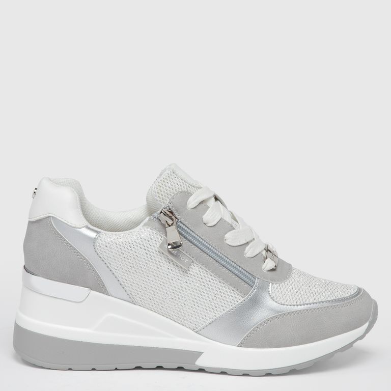 APOLOGY Zapatillas Urbanas IZIPY6 Mujer Blancas Plataforma Media