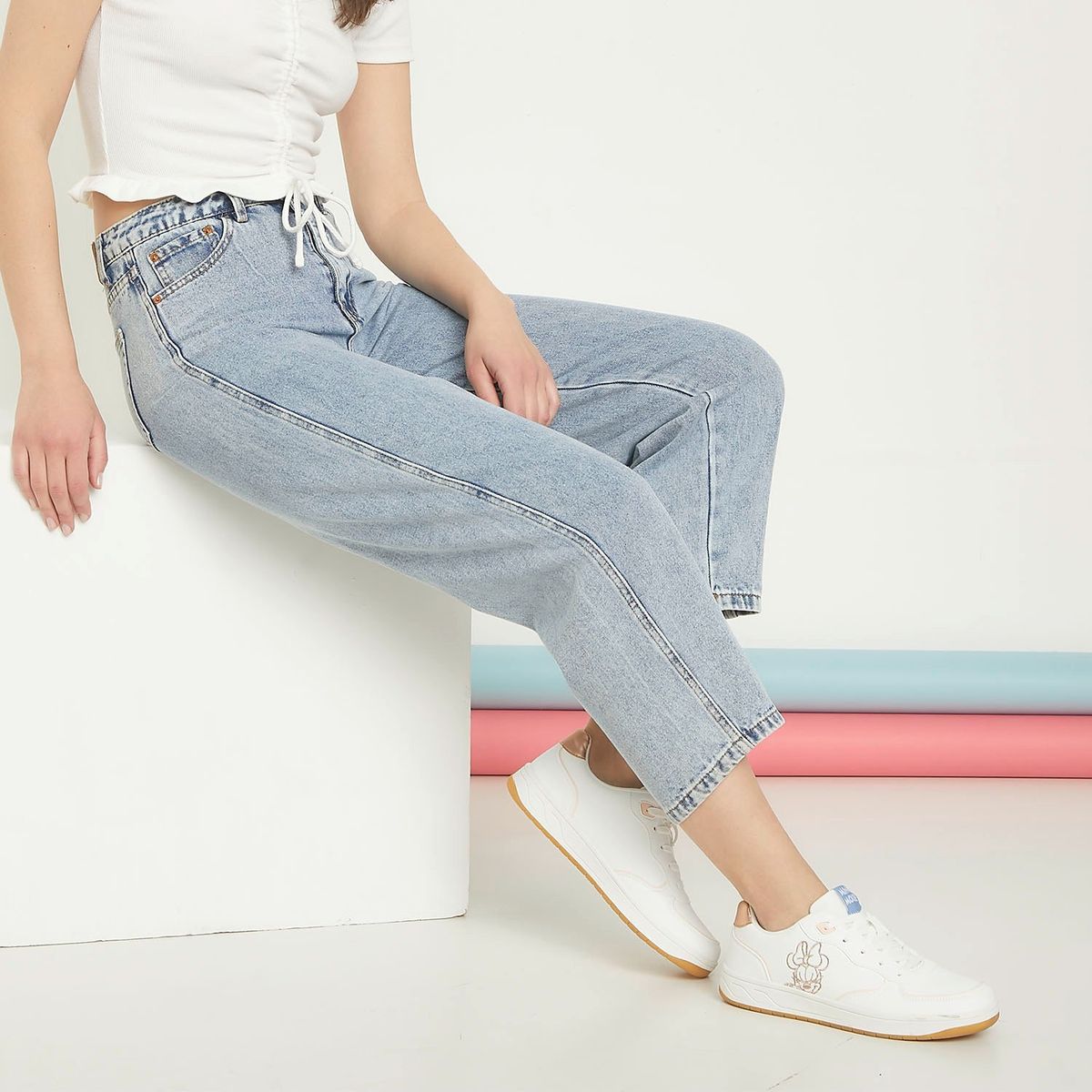 DISNEY - Zapatilla Urbanas Mujer Blancas Disney Minnie Mouse