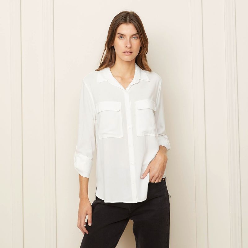 BASEMENT - Blusa Camisera Manga Larga Mujer Basement