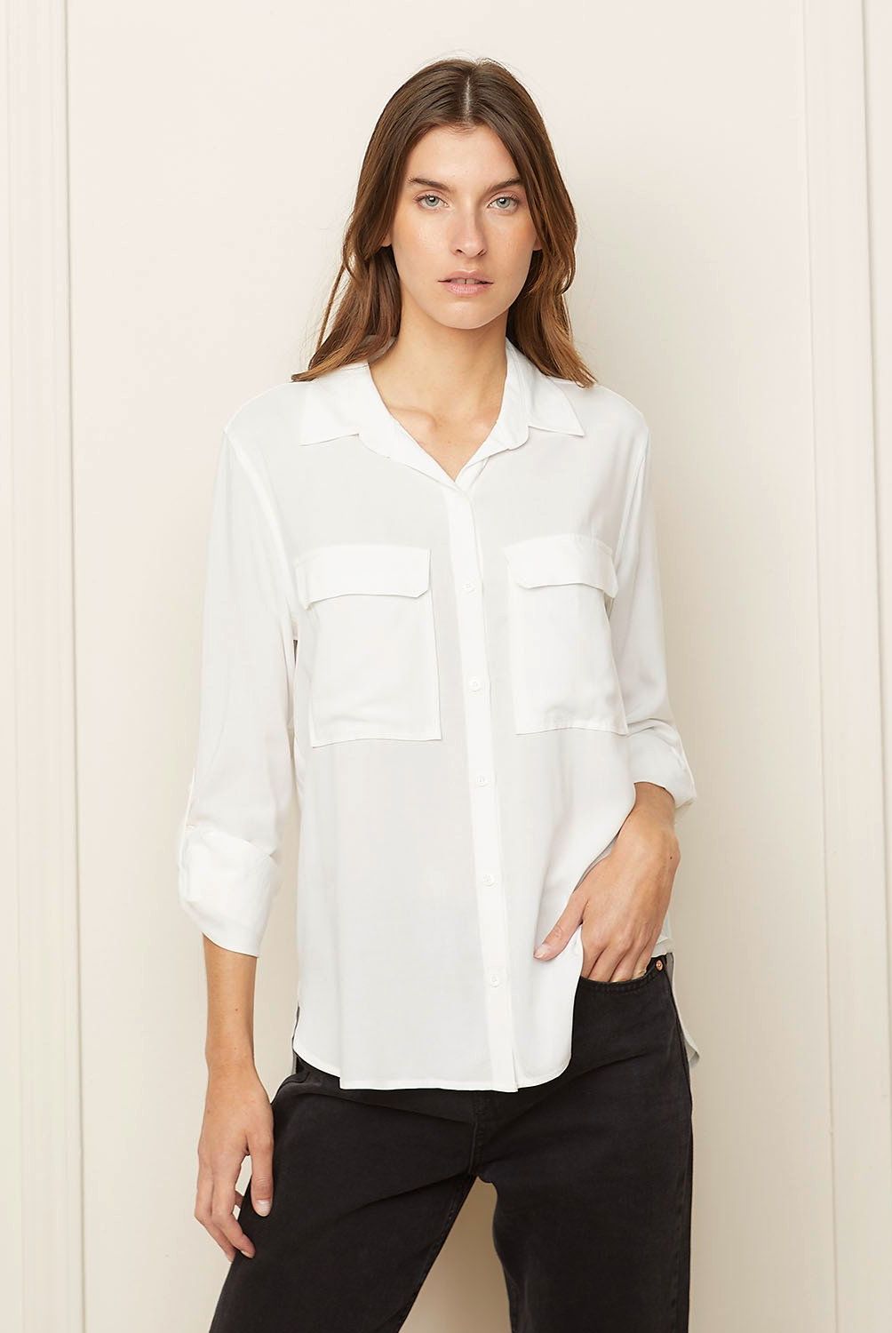 BASEMENT - Blusa Camisera Manga Larga Mujer Basement
