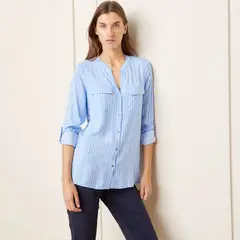 BASEMENT - Blusa Mujer Viscosa Manga Larga Diseño Puntos