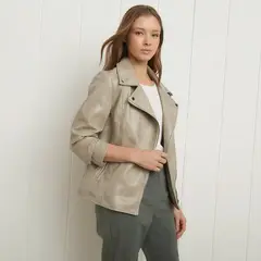 UNIVERSITY CLUB - Chaqueta Biker Mujer Cuero Casual