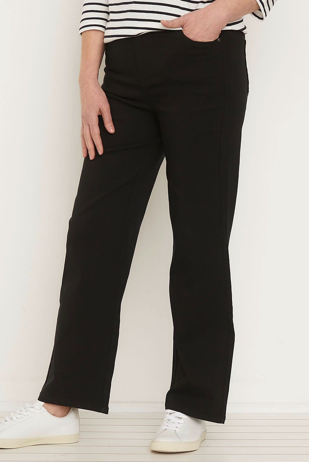 NEWPORT - Pantalón Straight Tiro Alto Mujer Newport
