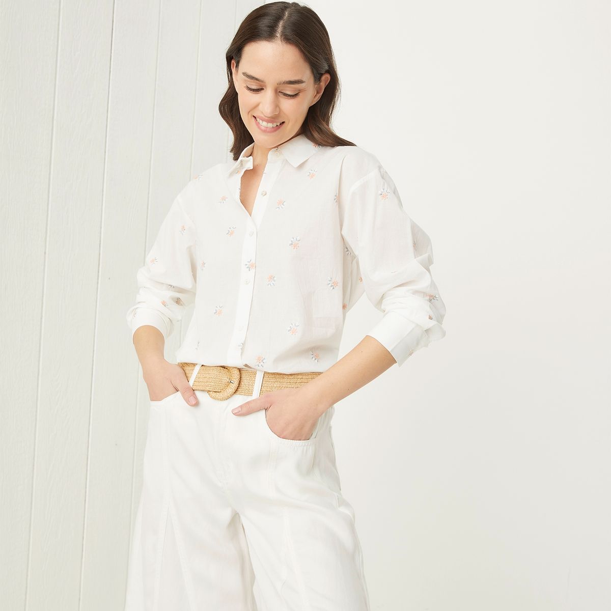 UNIVERSITY CLUB - Blusa Manga Larga Algodón Mujer University Club