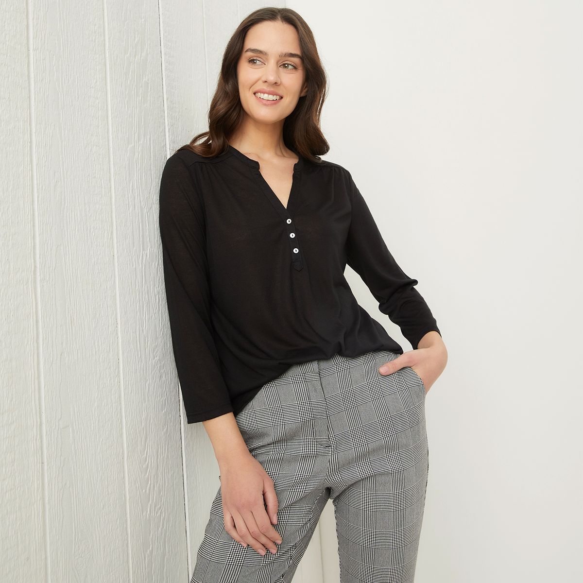 UNIVERSITY CLUB - Polera Mujer University Club Manga 3/4 Cuello Mao