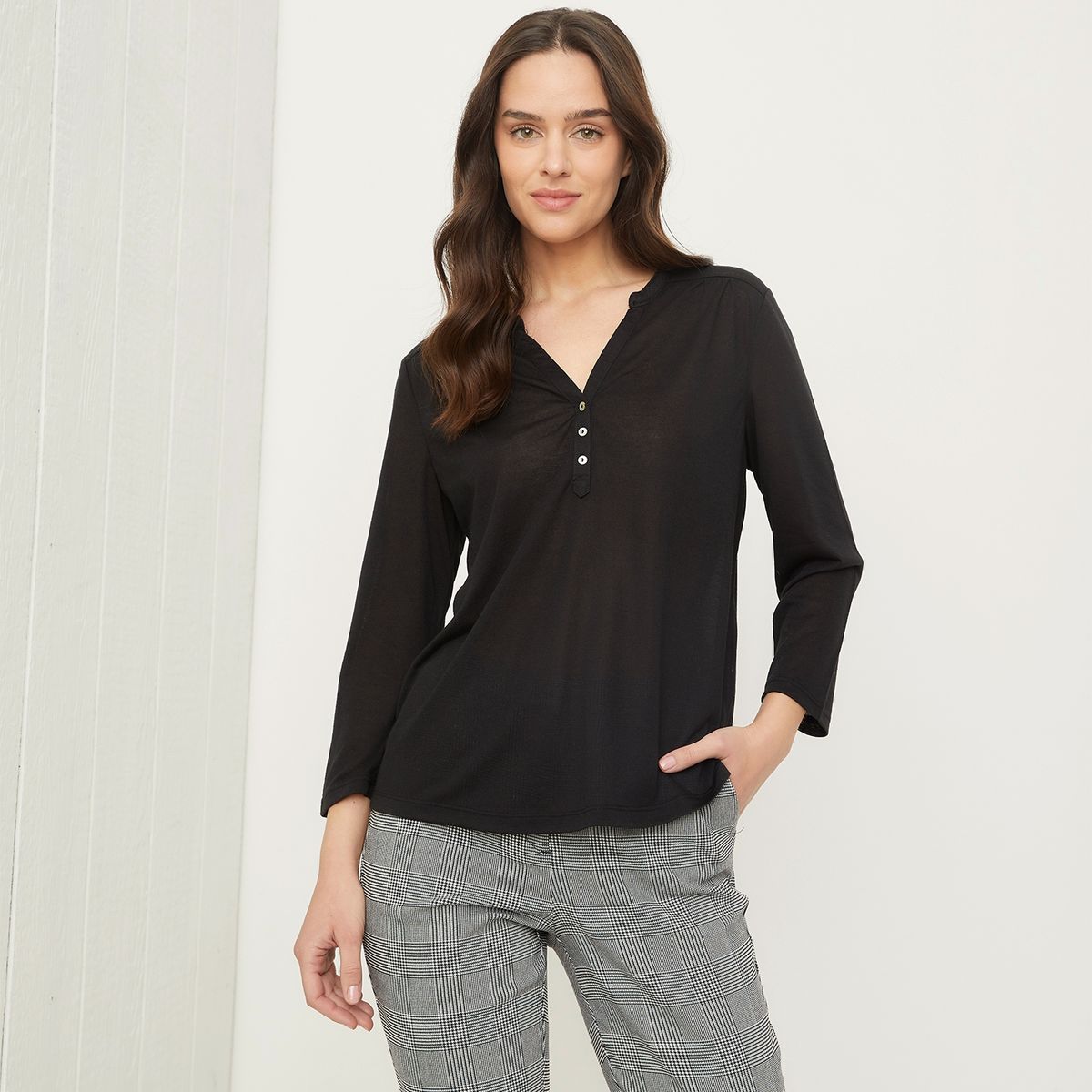 UNIVERSITY CLUB - Polera Mujer University Club Manga 3/4 Cuello Mao