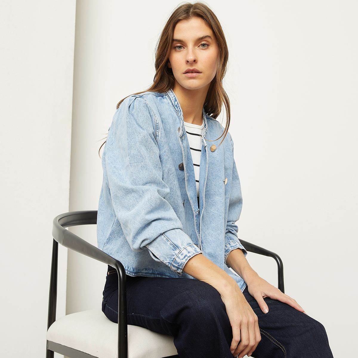 BASEMENT - Chaqueta Denim Mujer Basement