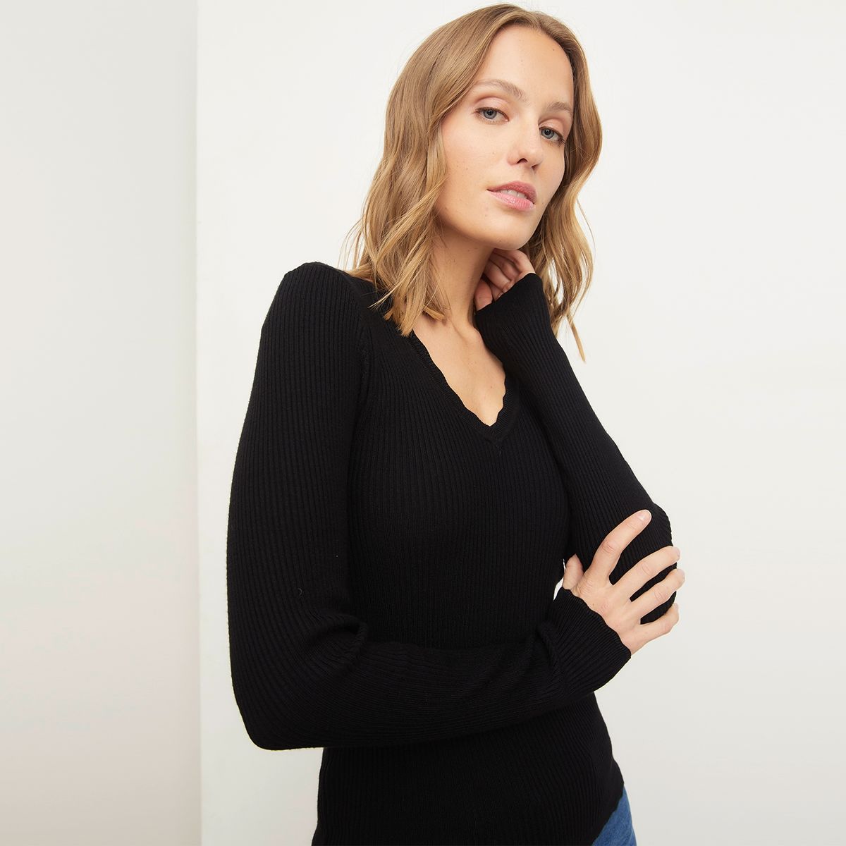 BASEMENT - Sweater Manga Larga Mujer Basement