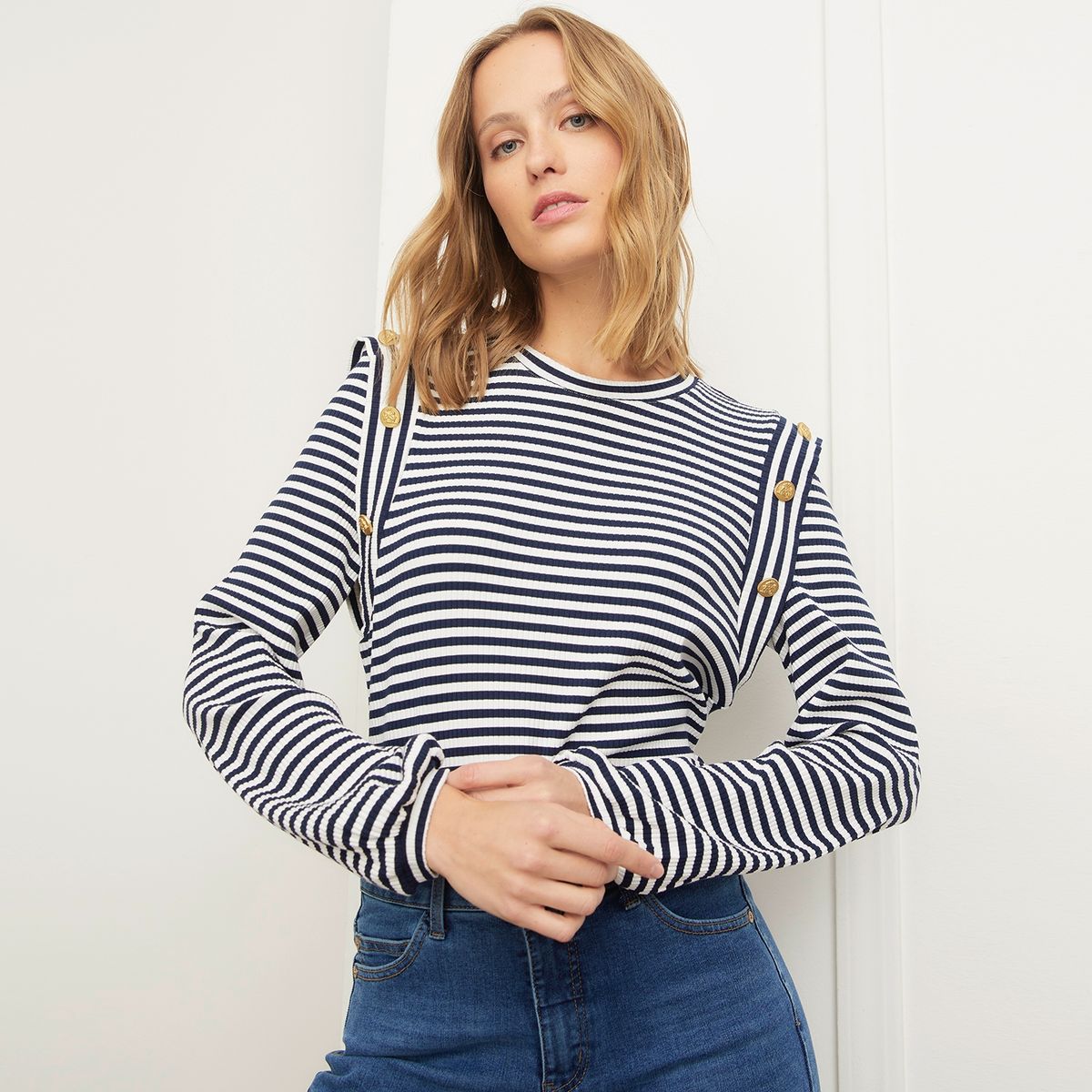 BASEMENT - Sweater Manga Larga Mujer Basement