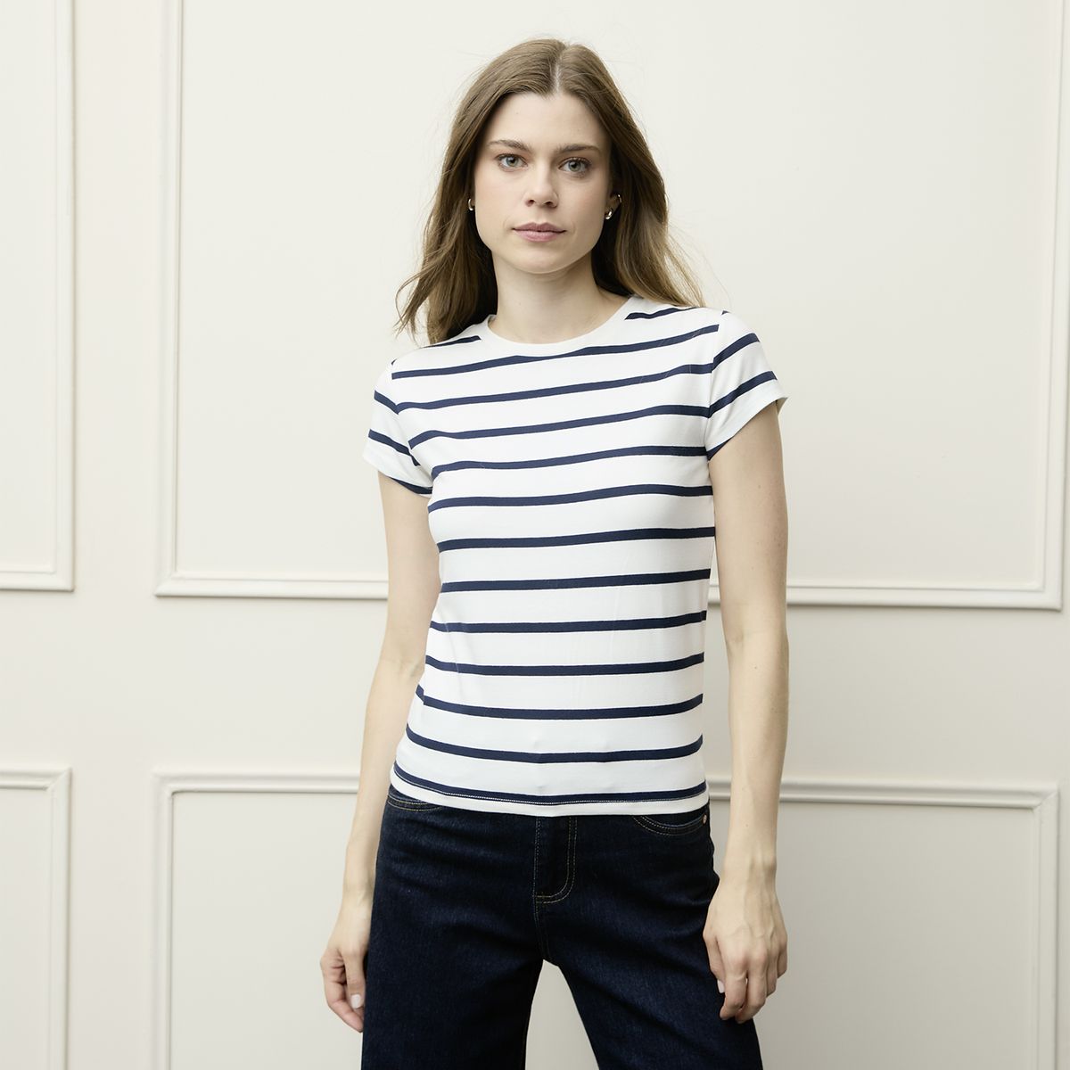 BASEMENT - Polera Básica Algodón Orgánico Mujer Basement