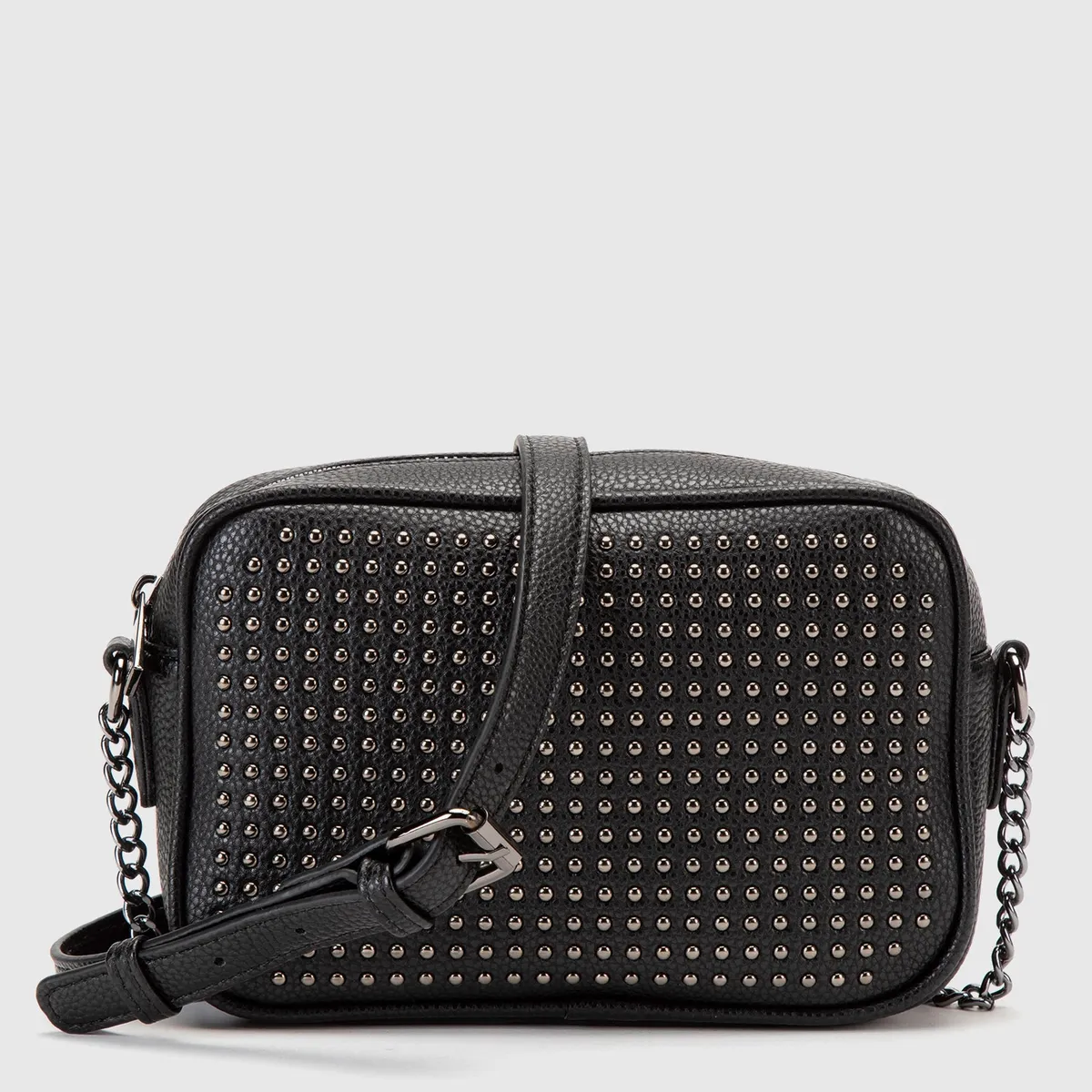 AMERICANINO - Bandolera Mujer Americanino Negra con Tachas