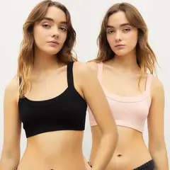 SYBILLA - Pack de 2 Bralettes Mujer Poliamida