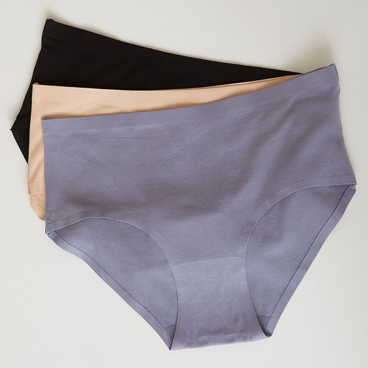 BLU - Pack De 3 Calzones Tiro Alto Sin Costura Mujer Blu