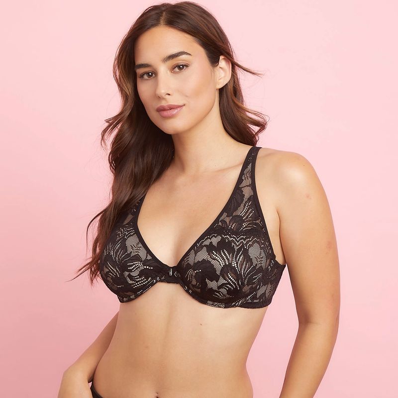 BLU - Sostén Minimizer Blu Encaje Mujer Poliamida y Elastano