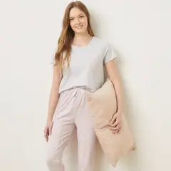 SYBILLA - Polera De Pijama Manga Corta Algodón Mujer