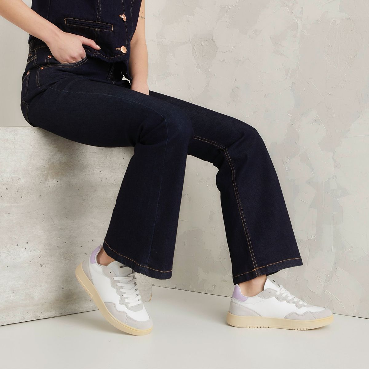 AMERICANINO - Zapatilla Urbanas Mujer Cuero Blanco Americanino