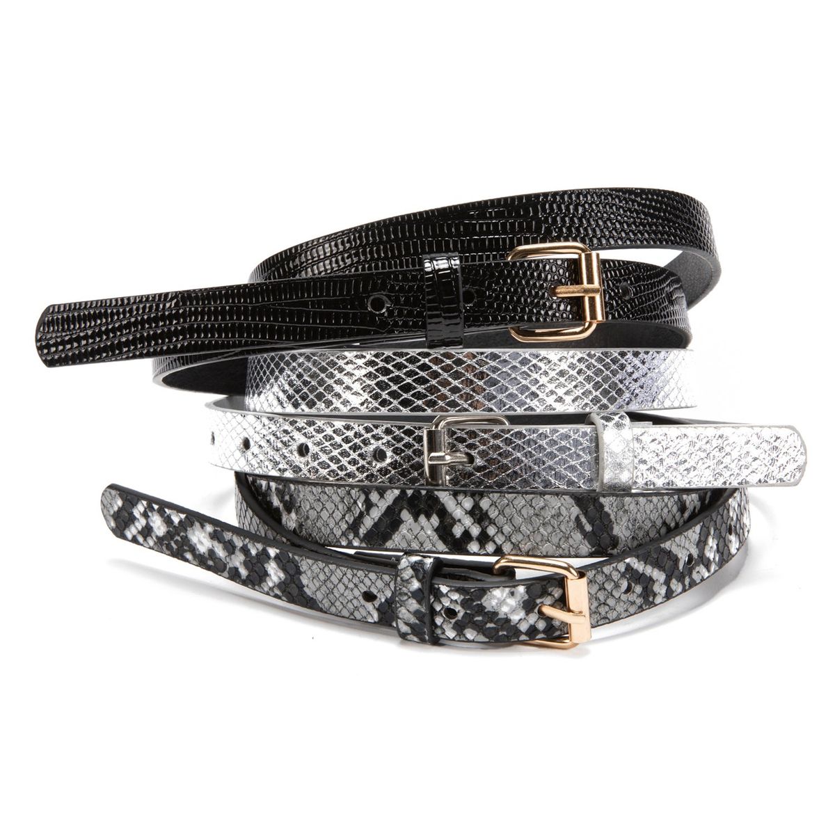 SYBILLA - Cinturones Sybilla Mujer Pack 3 Diseño Animal Print