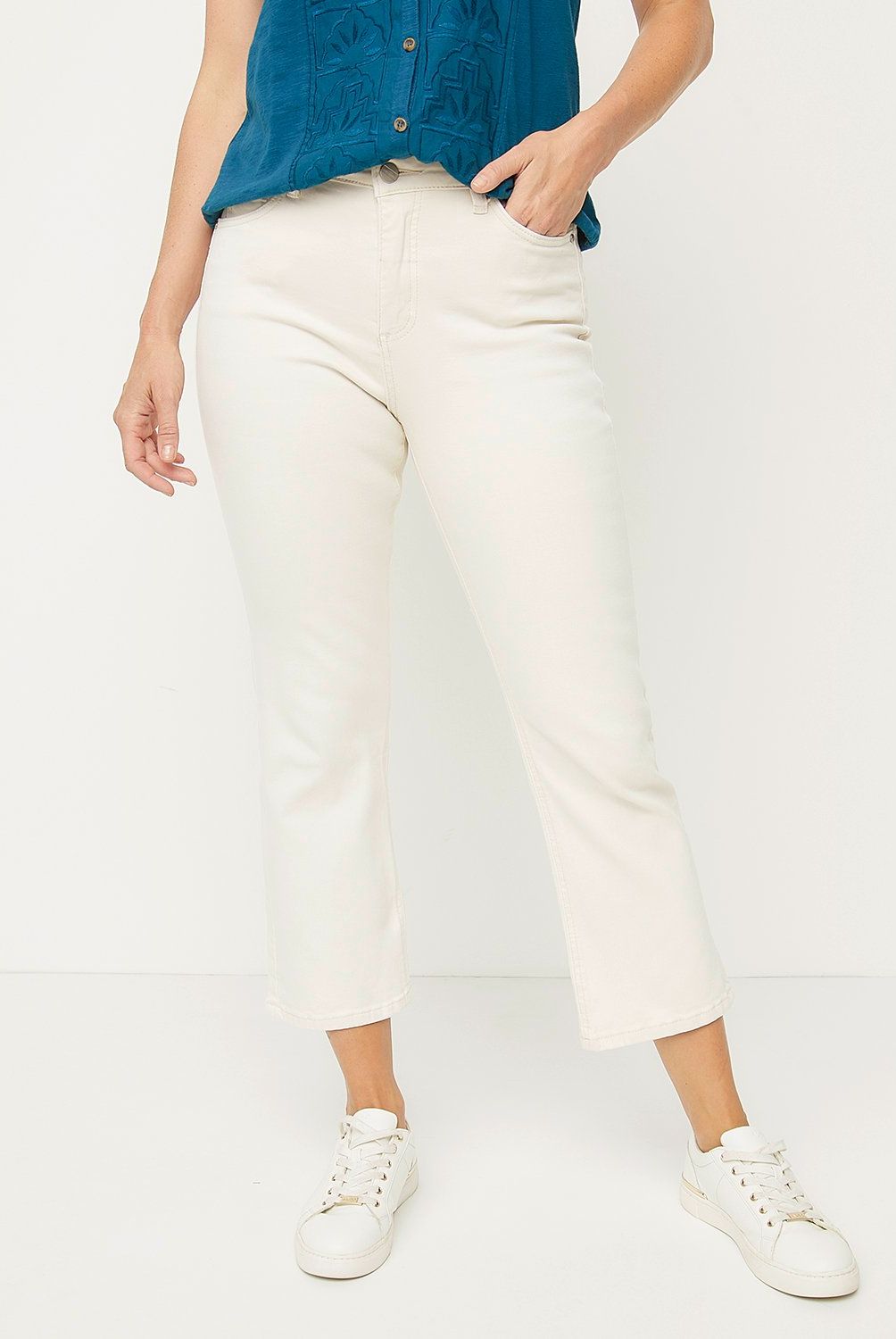 NEWPORT - Jeans Straight Tiro Alto Mujer Newport