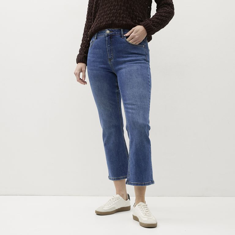 Jeans Flare Tiro Alto Mujer