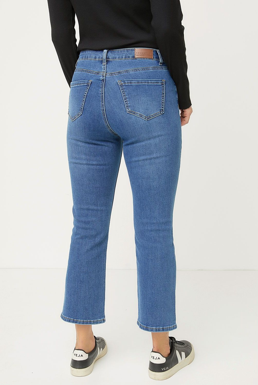 NEWPORT - Jeans Straight Tiro Alto Mujer Newport