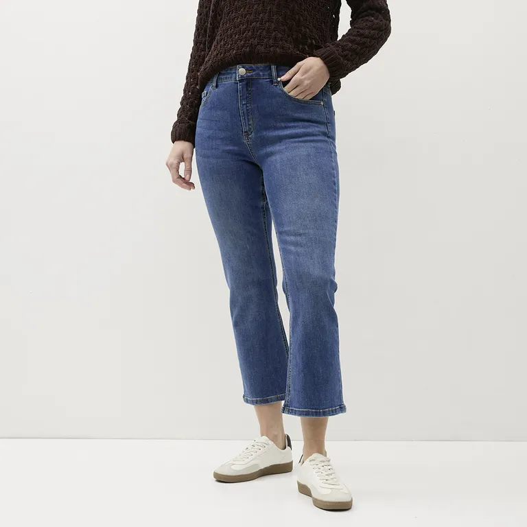 Jeans Flare Tiro Alto Mujer