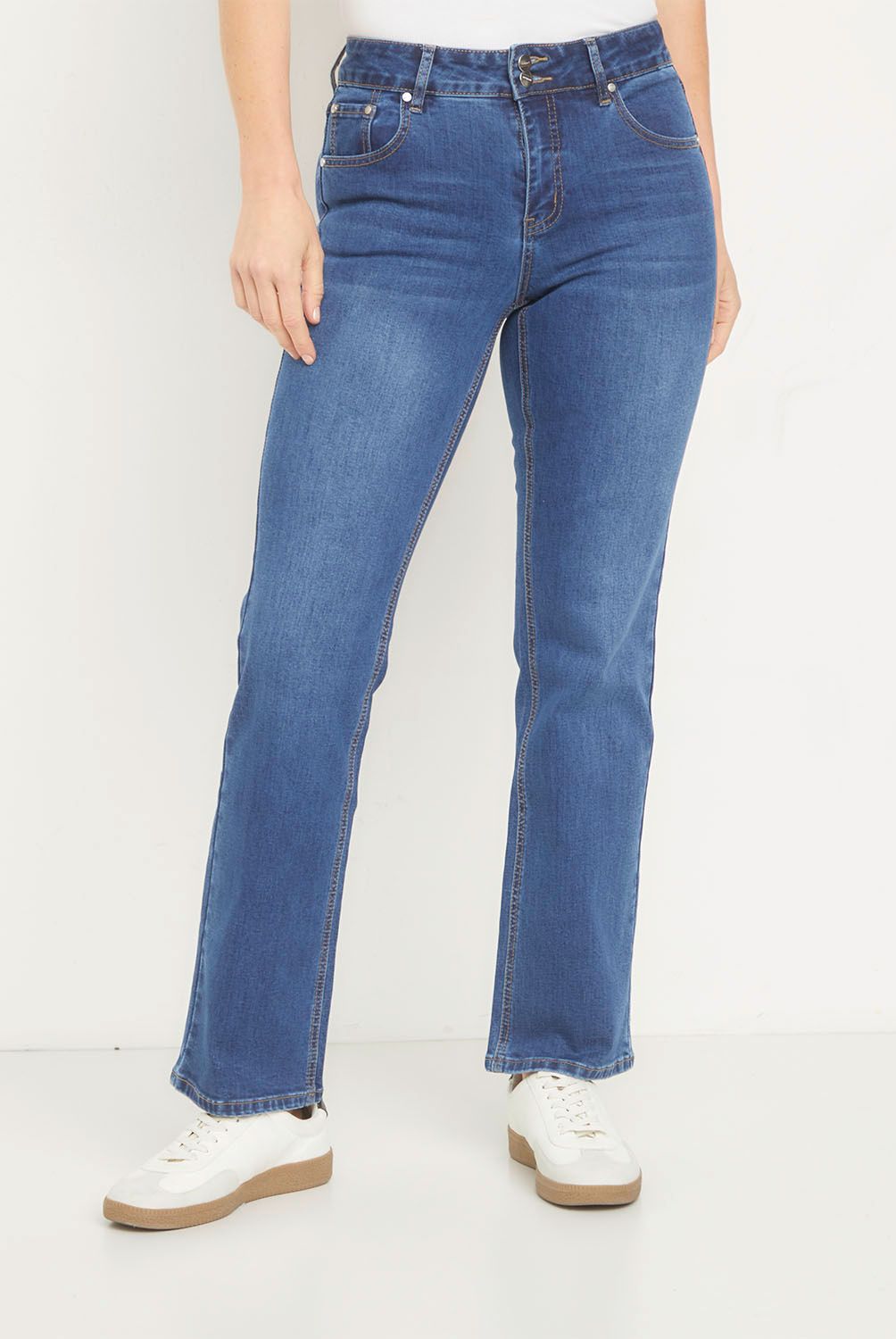 NEWPORT - Jeans Straight Tiro Medio Mujer Newport